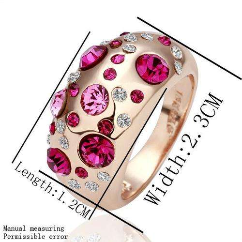 New 18k RGP rose gold with pink and white genuine austrian crystals, A Must Have