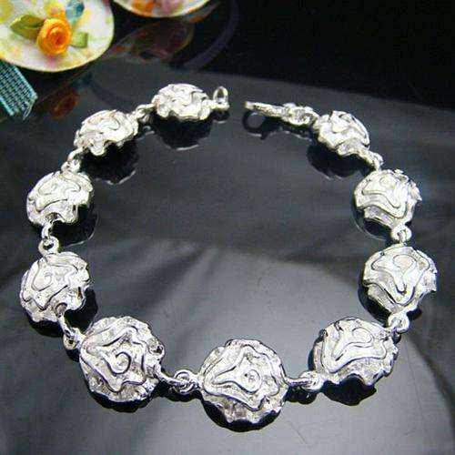 New 925 Sterling silver stamped High Fashion rose bracelet