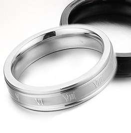 *R350* Local stock, New Roman Numerals Silver ring.