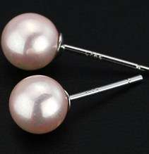 Crazy 2 for 1 sale, Genuine stamped 925 sterling silver pearl studs. Bid on the 10mm, get 4mm FREE