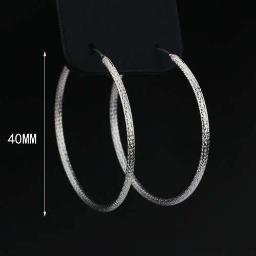 Local stock, Stamped Genuine 925 solid sterling silver Ladies 40mm Hoop earrings with fine detail