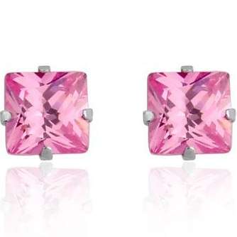 CRAZY 2for1 sale. 6mm Pink studs in genuine stainles steeeivl bid now and receive a white pair FREE