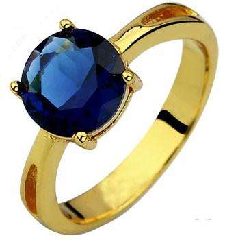 Crazy 2 for 1 SPECIAL. New 18K RGP high quality Blue crystal ring + FREE 7mm 18k RGP mens band