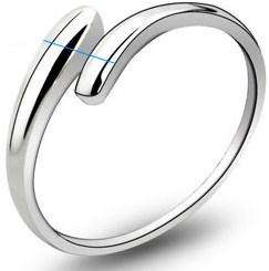 Genuine Stamped 925 solid sterling silver overlaped waterdrop ring ring *Reduced shipping*