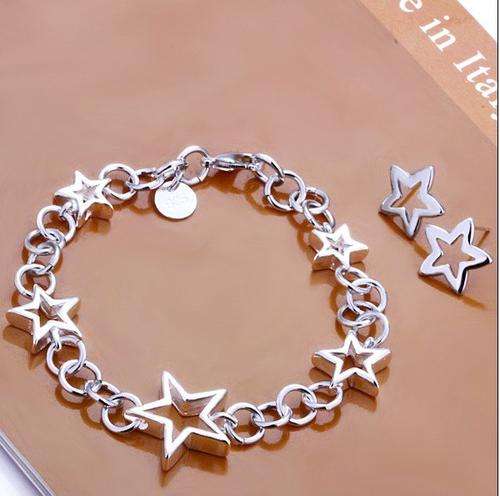 *R450* Local stock, New 925 Sterling silver Star bracelet, Bid and recieve FREE matching earrings
