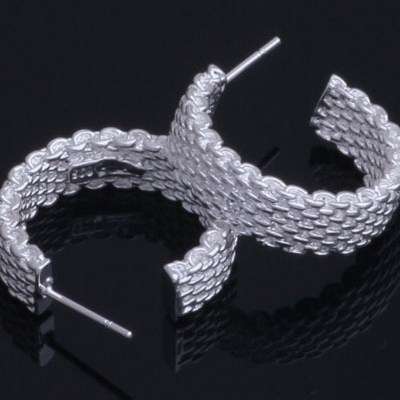*R350* Local stock, New 925 Sterling silver mesh weave Earrings, Option to add the Set