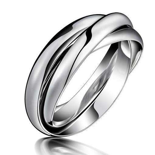 *Local Stock* New ladies Genuine stainless steel interlinked Russian band ring