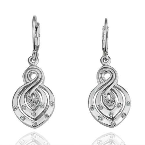 *Local Stock* High quality 18K RGP eights earrings with Genuine Austrian crystals