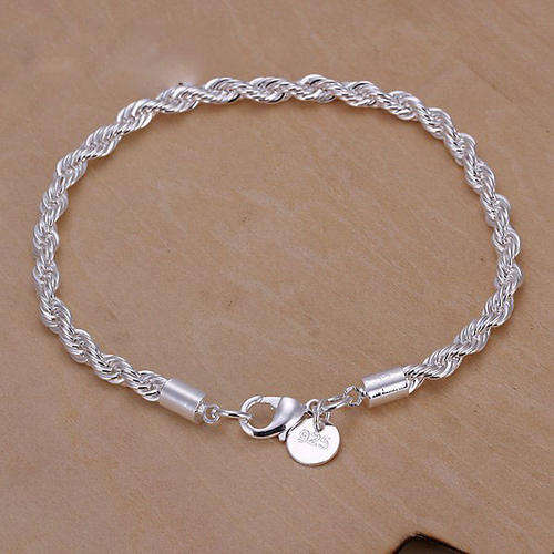 *Local Stock*, New 925 sterling silver stamped filled twist bracelet option to add matching necklace