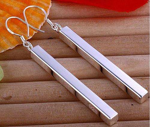 *Local Stock* New 925 Sterling silver filled ladies dangle earrings 50mm long