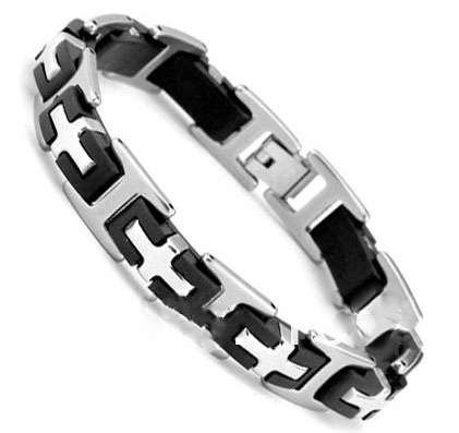 *Local Stock* New Mens Genuine silicone and stamped stainless steel bracelet. Dont miss out