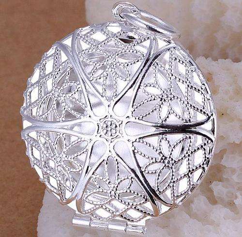 New 925 Sterling silver stamped filled round Locket (Add your own Photo) comes with FREE chain