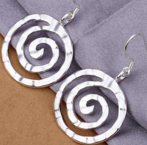 925 Sterling Silver filled Stunning ladies Circle dangle earrings, Not to be missed