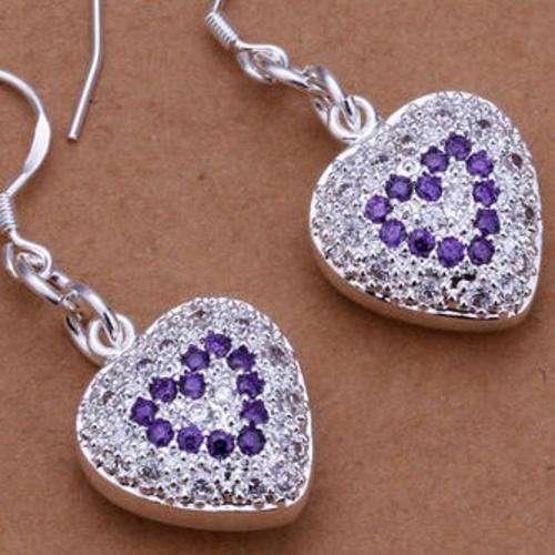 925 Sterling silver filled stunning ladies Earrings with austrian crystals option to ad matching set