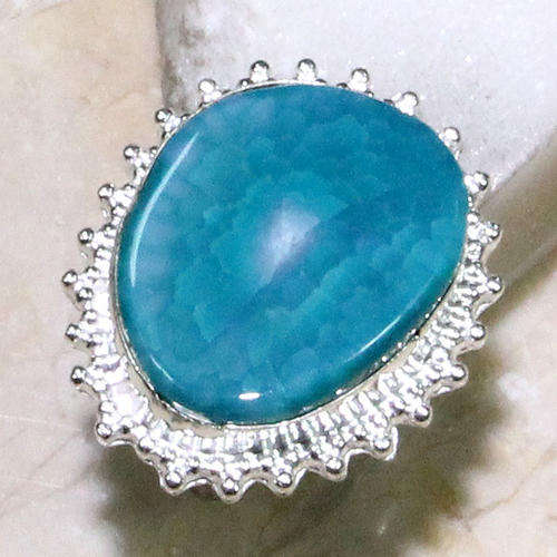 925 Sterling silver stamped filled Dragons Vein Agate Natural Gemstone gemstone Ring