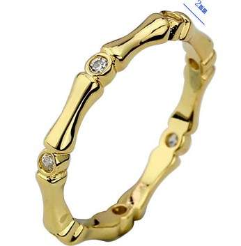 *Local Stock*, New 18K RGP classy ladies 2mm crystal ring.