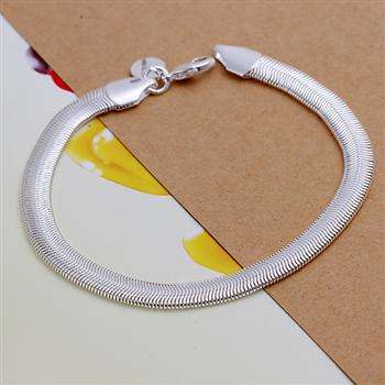 925 Sterling Silver Filled Snake Bracelet | 6mm wide
