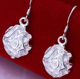 Local stock, New 925 Sterling silver filled ladies rose earrings, option to add matching pendant