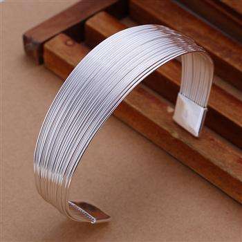 New 925 sterling silver filled stamped Multiple linked strand bangle, option for matching ring