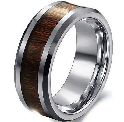 *Local Stock* Genuine mens Tungsten Carbide ring with carbon fibre inlay, Wedding band