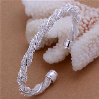 *Local Stock*, New 925 Sterling silver filled Stamped Twist Bangle
