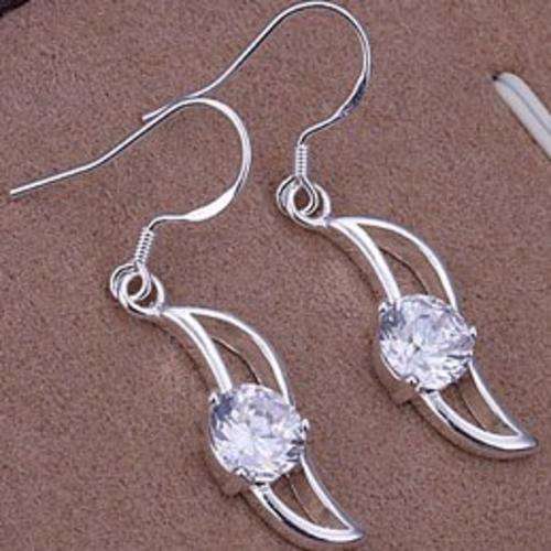 New 925 Sterling Silver filled ladies Dangle Earrings with Genuine Austrian Crystals