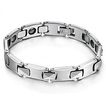 New Men's Genuine Tungsten Carbide bracelet with brazilian hematite, Anti scratch and Tarnish