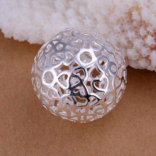 New 925 Sterling silver filled stamped Large ball filigree design pendant with Free chain