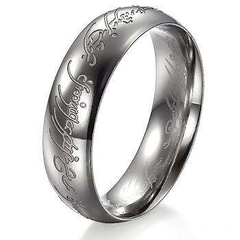 New Genuine Stainless steel lord of the rings style ring, comfort fit, size US 10