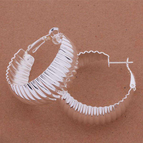 *Local Stock*, New 925 sterling silver filled chunky ladies 30mm hoop earrings