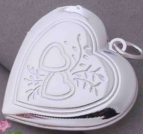 Local stock, New 925 Sterling silver filled Heart Locket, add your own picture Comes with FREE chain