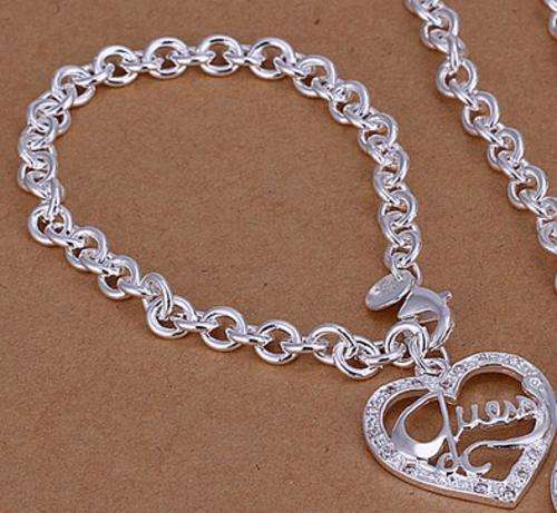New 925 Sterling silver filled Ladies guess style bracelet with option for matching Necklace