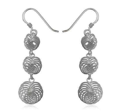 New Genuine Solid 925 Sterling Silver Dangly Earrings
