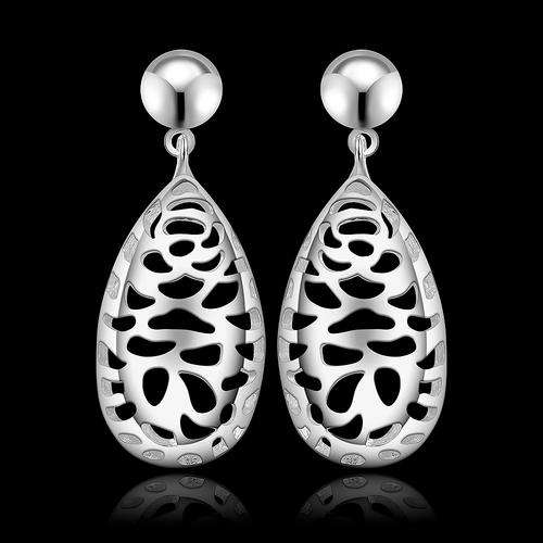 New 925 Sterling silver filled Gorgeous chunky ladies tear drop design dangle earrings