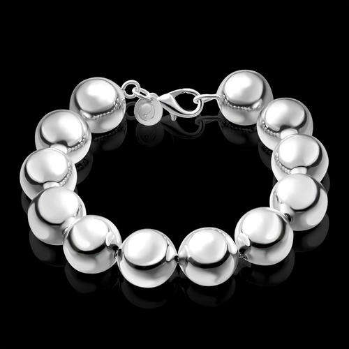 New 925 Sterling silver filled chunky Bead style bracelet