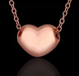 New 18K RGP Stunning ladies delicate heart pendant with Chain included