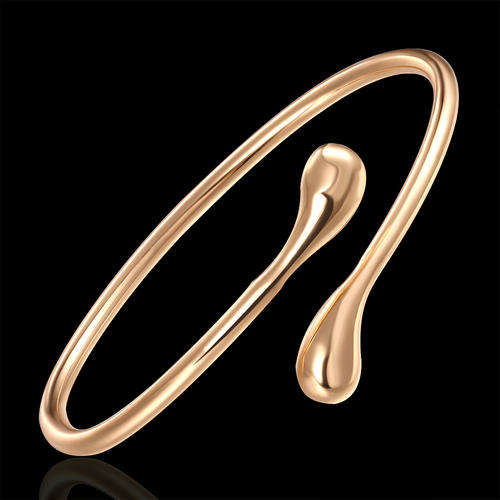 New 18K RGP Ladies water drop style bangle, adjustable sizing