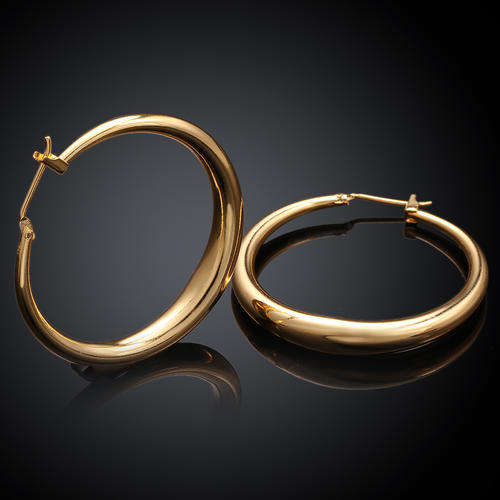 New 18KRGP Stunning ladies hoop style earrings