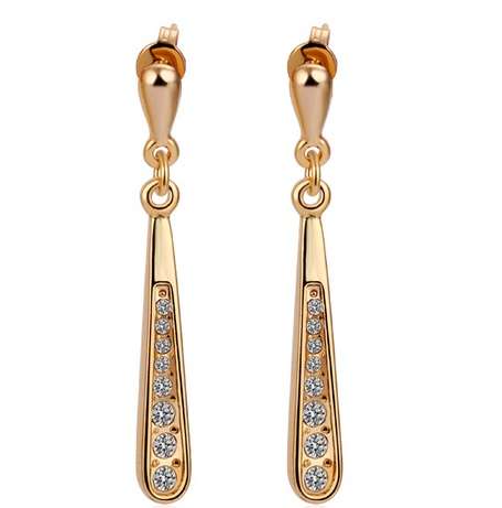 New 18K RGP ladies drop style earrings with AAA genuine austrian crystal detail