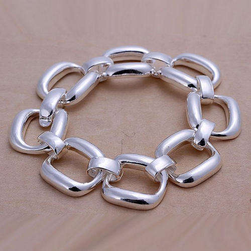 New 925 Sterling silver filled ladies Chunky link style bracelet
