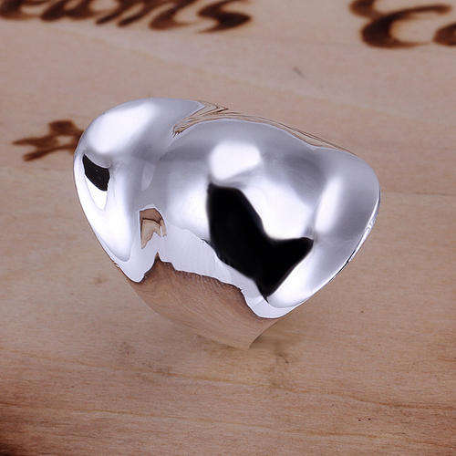 New 925 Sterling silver filled ladies wave design ring