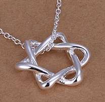 New 925 Sterling silver filled Star of David pendant with FREE chain included