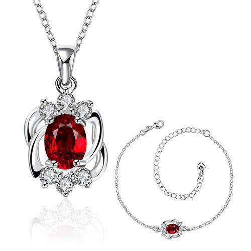 New 925 Sterling silver filled Ladies Pendant with FREE chain and matching bracelet \ anklet