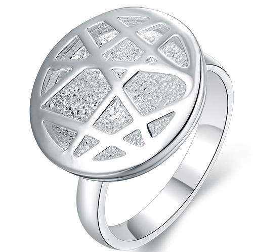 New 925 sterling silver filled Chunky ladies cris cross design ring