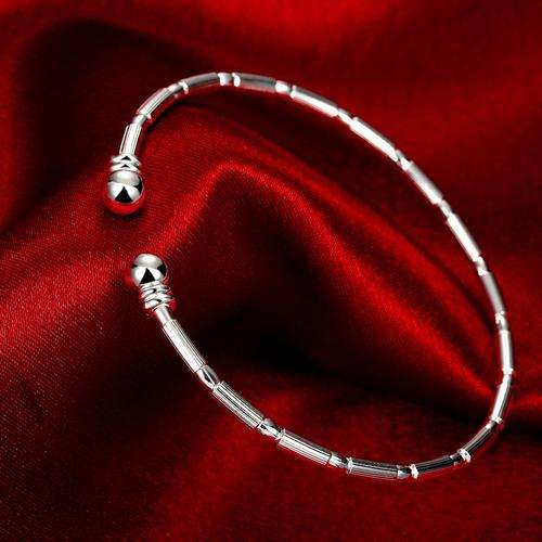 New 925 Sterling silver filled stamped ladies cuff bangle with delicate detail work