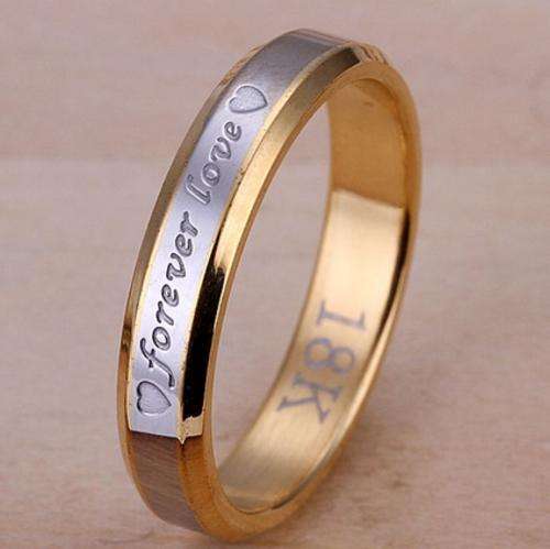 Forever Love Ring with 18K RGP inner detail, 4mm band