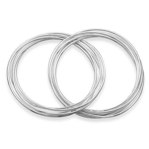 New 925 sterling silver filled Multiple linked stacking bangles, Absolutely gorgeous.