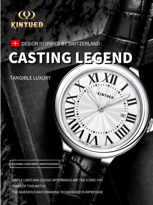 SA Fashion Master Piece: Genuine Leather Handwinding Automatic Mechanical Movement Watch