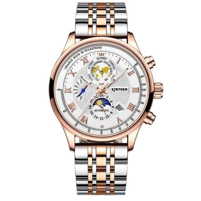 Two-Toner Handwinding Automatic Mechanical Movement Watch