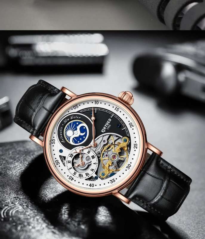 SA Fashion Master Pieces: Genuine Leather Handwinding Automatic Mechanical Movement Watch